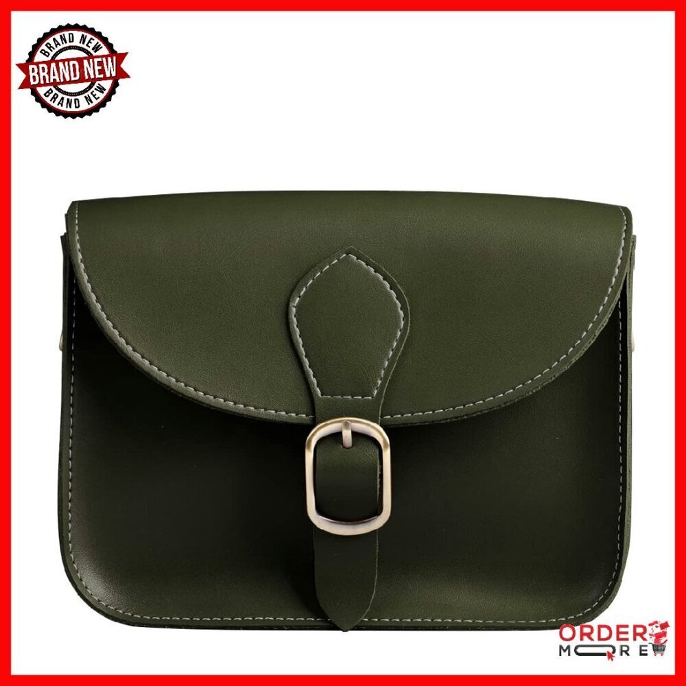 Vegan Leather Crossbody Saddle Satchel Small Retro Handbag